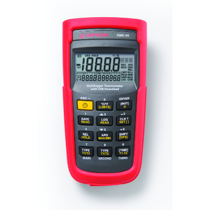 Beha-Amprobe TMD-56 Digitale thermometer voor 2 probes K/J type, USB, -180 tot 1300ºC