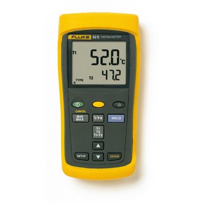 Fluke-52-2 50HZ Digitale thermometer 2 kanalen voor type J,K,T,E thermokoppels