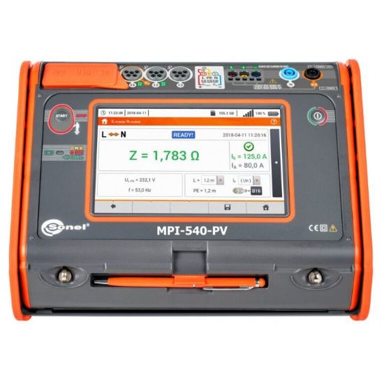 MPI-540 installatietester voor professionals met PV functie en IRM1 zonnesterkte meter
