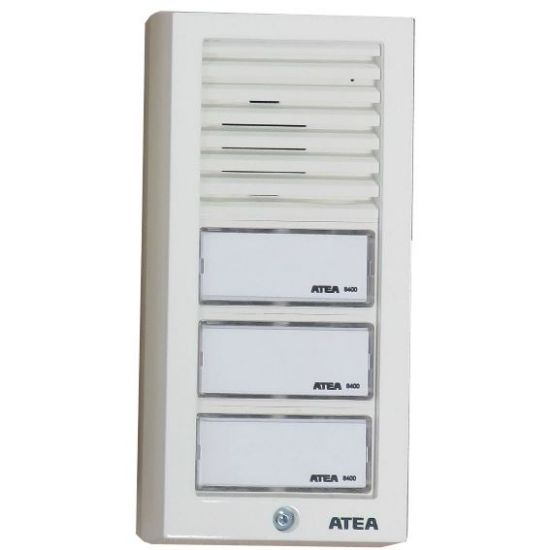 ATEA AB193 Opbouw deurluidspreker wit met 3 beldrukkers