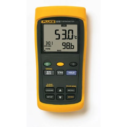 Fluke-53-2 B 50HZ Digitale thermometer 1 kanaal voor type J,K,T,E,N,R,S thermokoppels