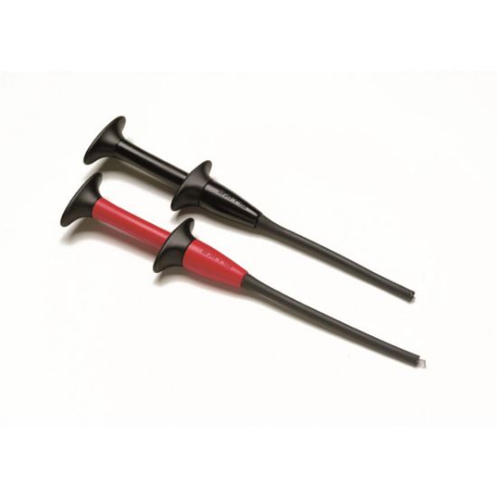 Fluke AC283A Tangklemmen set, vernikkeld (rood, zwart) met een opening tot 5 mm.