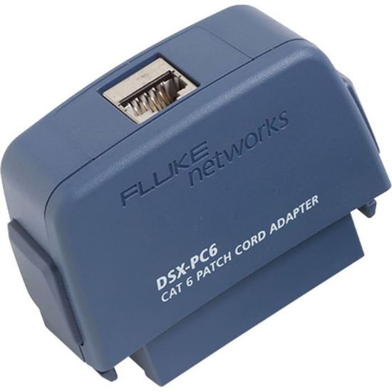 Fluke Networks DSX-PC6 Single Cat 6 Adapter with Shielded Cat 6 Patch Cord Jack Installed