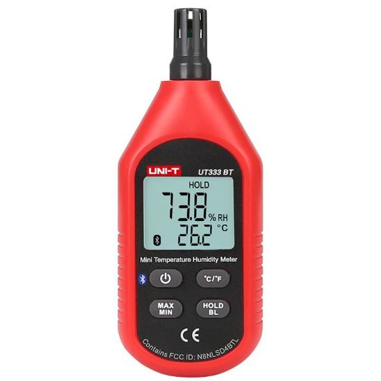 Uni-Trend UT333BT Thermo/Hygrometer, -20 - 60°C,  0% - 100%RH met Logging & Bluetooth