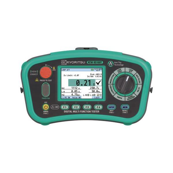 Kyoritsu 6516BT-KIT Installatietester met interface, aardpennen-set en Bluetooth