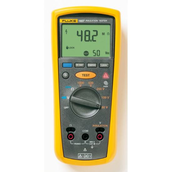 Fluke-1507 Isolatieweerstandsmeter testspanningen 50, 100, 250, 500 en 1000V