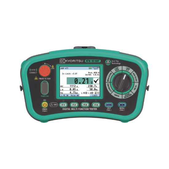 Kyoritsu 6516BT Installatietester, incl. aardpennenset en Bluetooth