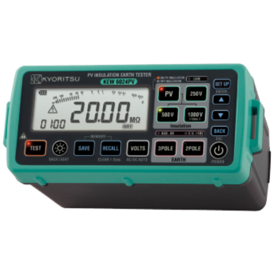 Kyoritsu 6024PV PV Insulation/Earth Combi-Tester with 250V/500V/1000V