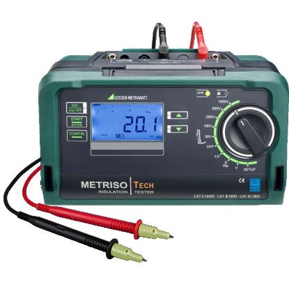 Metriso Tech, isolatie– en laagohmige weerstandsmeter testspanning 50, 100, 250, 500, 1.000V