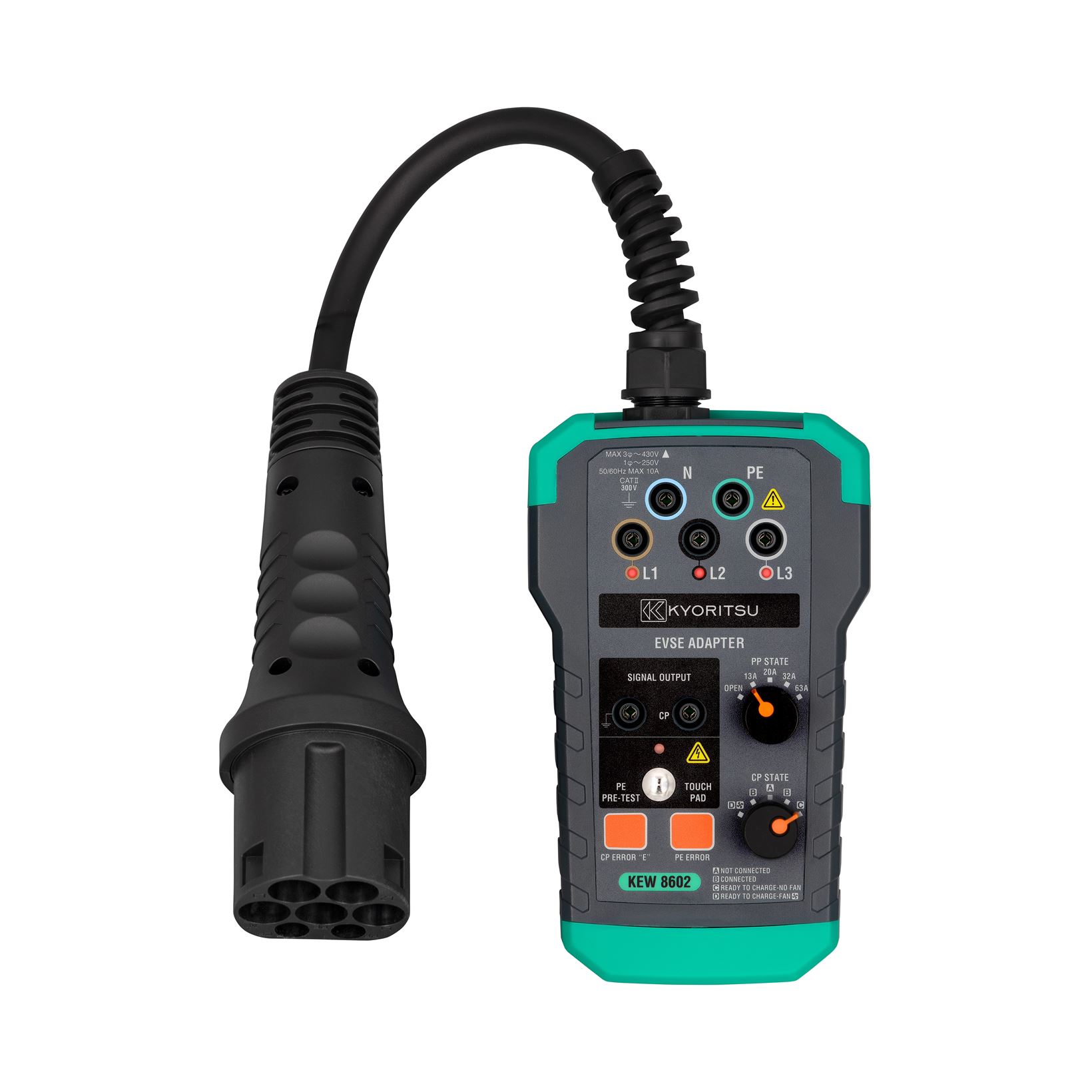 Kyoritsu KEW6516BT-EV2-KIT installatietester met EVSE adapter, aardpennen-set en bluetooth