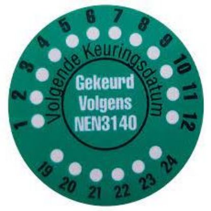 Havé-Digitap HV050219 NEN 3140 Goedkeuringsstickers rol à 500 stuks Ø 30mm