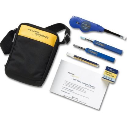 Fluke Networks NFC-KIT-CASE-E Enhanced Fiber Optic Cleaning Kit with one-click cleaners