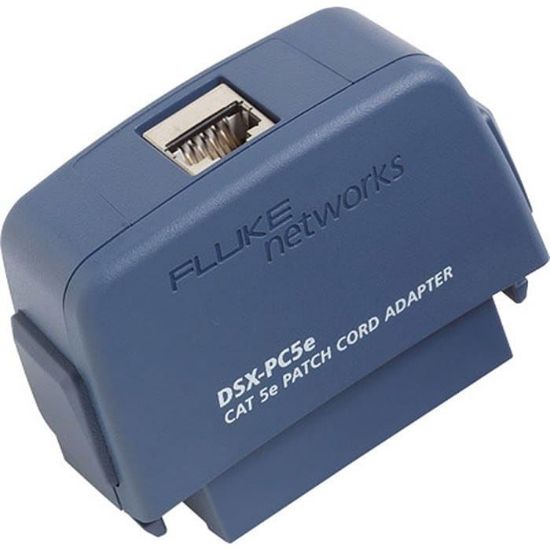 Fluke Networks DSX-PC5E Single Cat 5E Adapter with Shielded Cat 5E Patch Cord Jack Installed