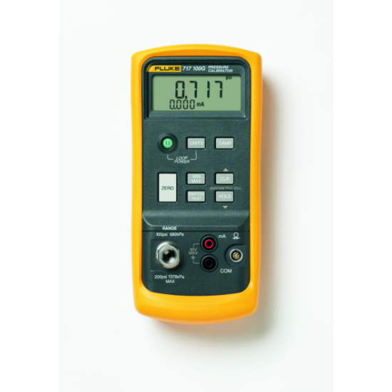 Fluke-717 100G Drukkalibrator -0,85 - 7 bar, inclusief meetsnoeren en krokodillenklem