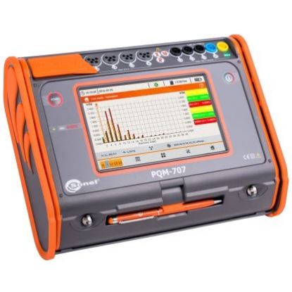 PQM-707 Power Quality Analyzer met display met 4 stroomslangen