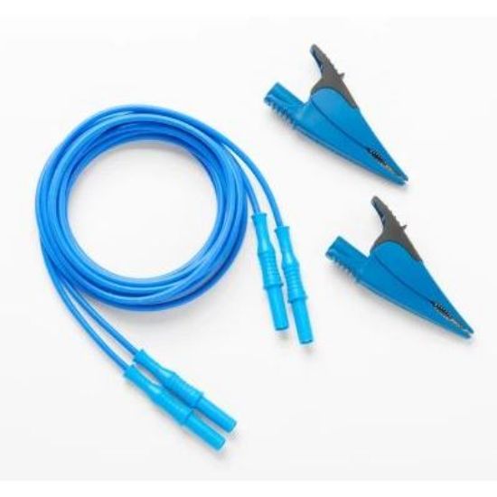 Fluke-17XX-TL 2M BLUE, NON-STACKABLE PLUG AND 2X ALLIGATOR CLIPS