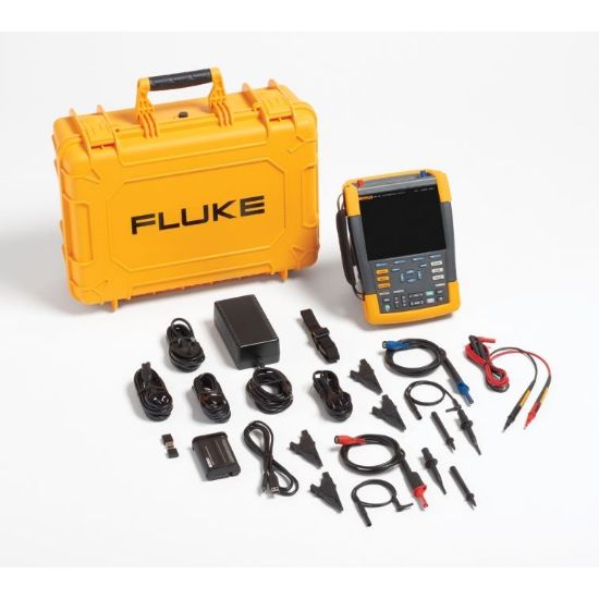Fluke-190-104-III-S Scopemeter serie III 100 MHz, 4 kanalen met SCC293-kit