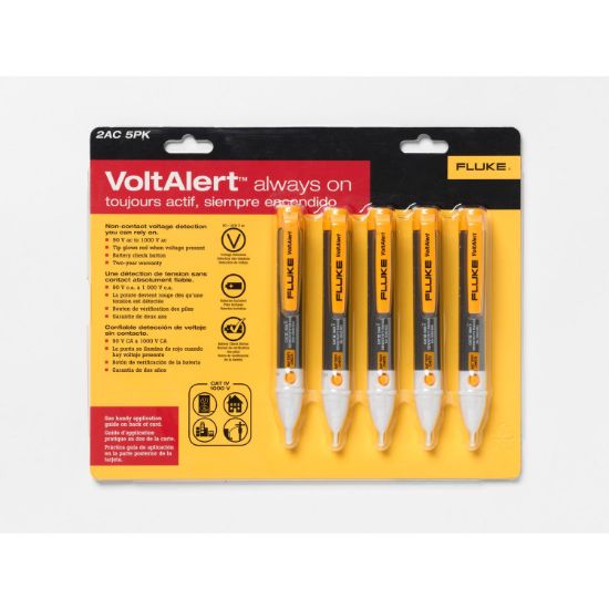 Fluke FLK2AC/90-1000V5PK Volt Alert 90-1000V, 5-pack, Flat-tip