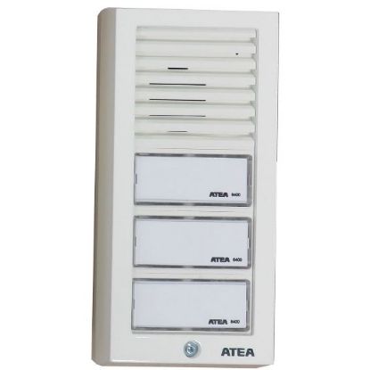 ATEA AB193 Opbouw deurluidspreker wit met 3 beldrukkers