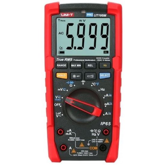 Uni-Trend UT195M Robuste IP65 True RMS multimeter met draaiveld meting