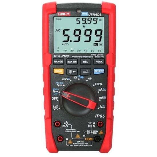 Uni-Trend UT195DS Robuste IP65 True RMS multimeter met draaiveld meting en peakhold