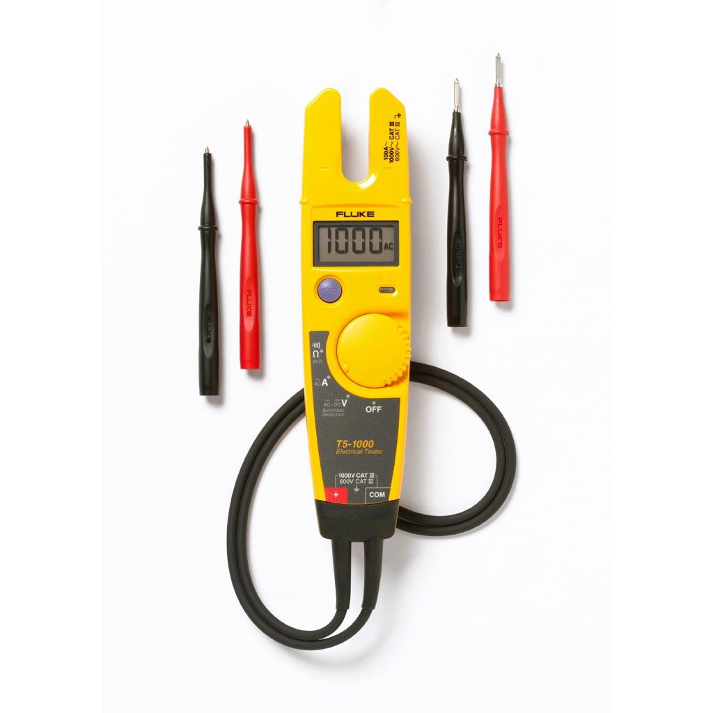 Fluke T5-1000     EUR1 Spannings- doorbel- en stroomtester met een bereik van 1000 V