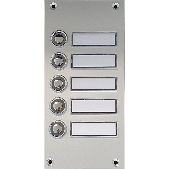 Have-Digitap MBP205CBD Beldrukpaneel smal inbouw met 5 dubbel verchroomde beldrukkers