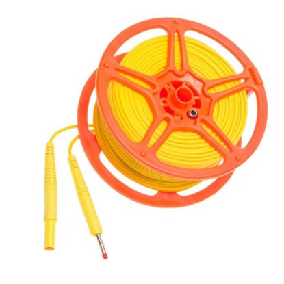 Sonel WAPRZ050YEBBSZ Meetsnoer op een haspel met bananenstekkers; 50 m.; geel