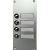 Have-Digitap MBP204CBD Beldrukpaneel smal inbouw met 4 dubbel verchroomde beldrukkers