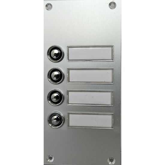 Have-Digitap MBP204CBD Beldrukpaneel smal inbouw met 4 dubbel verchroomde beldrukkers