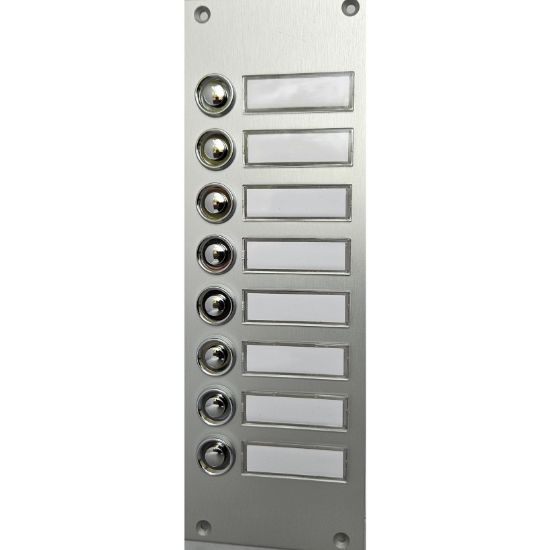 Have-Digitap MBP208CBD Beldrukpaneel smal inbouw met 8 dubbel verchroomde beldrukkers