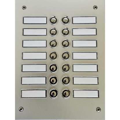 Have-Digitap MBP214CBD Beldrukpaneel breed inbouw met 14 dubbel verchroomde beldrukkers