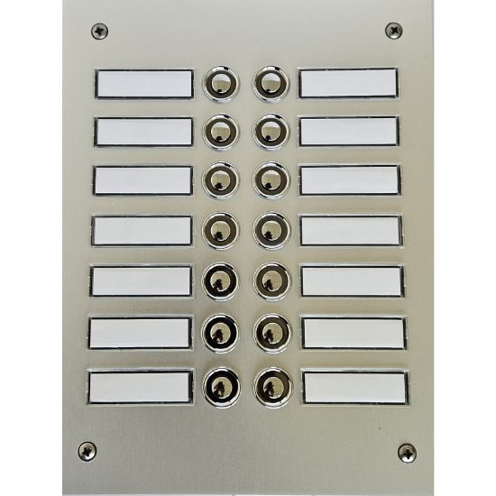 Have-Digitap MBP214CBD Beldrukpaneel breed inbouw met 14 dubbel verchroomde beldrukkers