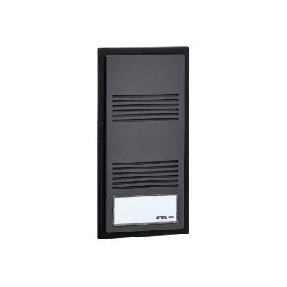 ATEA AB180E Traditionele buitenpost zwart voor inbouw, 1 verlichte beldrukker