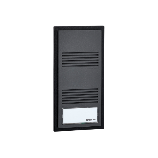 ATEA AB180E Traditionele buitenpost zwart voor inbouw, 1 verlichte beldrukker