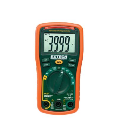 Extech EX330 Multimeter met niet-contact spanningsdetector (NCV), 4000 counts