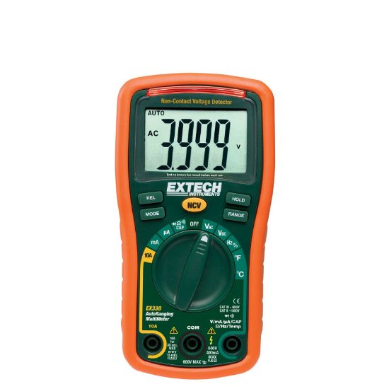 Extech EX330 Multimeter met niet-contact spanningsdetector (NCV), 4000 counts