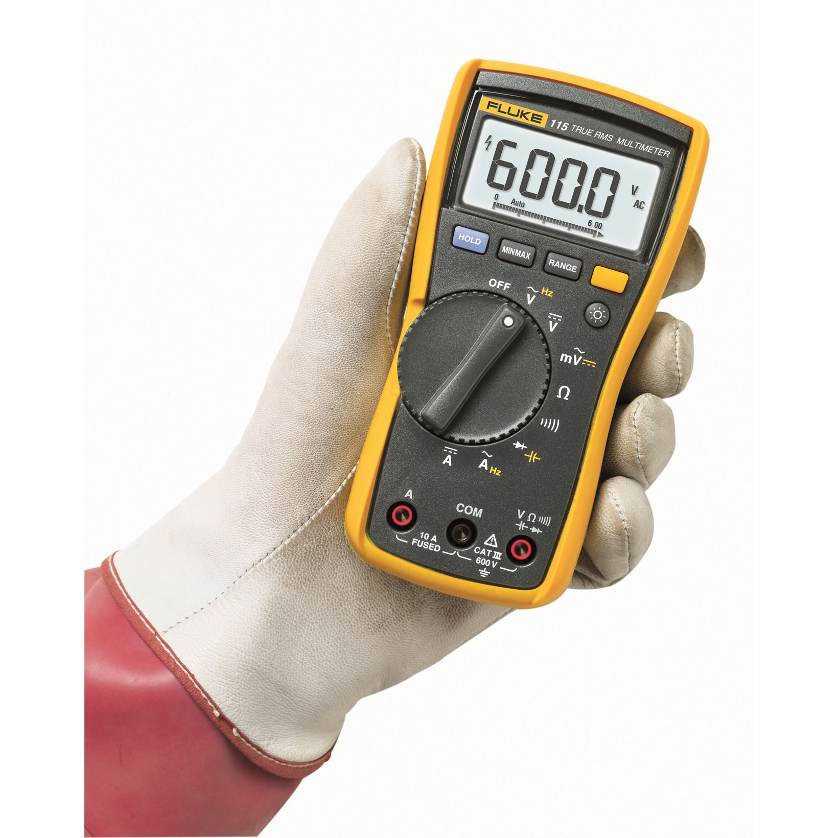Fluke-115 EUR TRMS multimeter met meetsnoeren