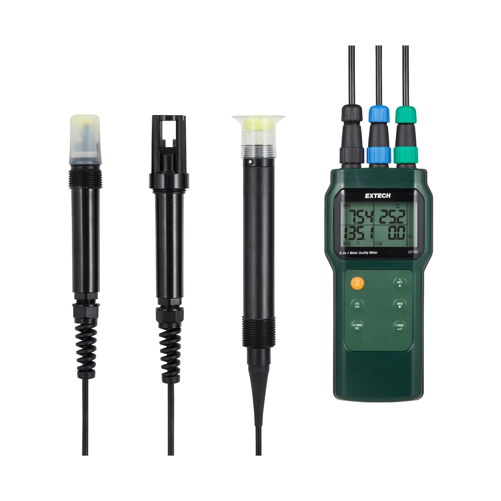 Extech EC700 6-in-1 Waterkwaliteit meter met 3 probes