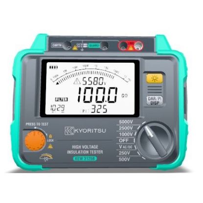 Kyoritsu 3125B hoogspanningsisolatie weerstandmeter 5kV - 250/500/1000/2500/5000V