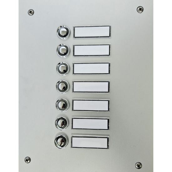 Have-Digitap MBP207CBD Beldrukpaneel breed inbouw met 7 dubbel verchroomde beldrukkers