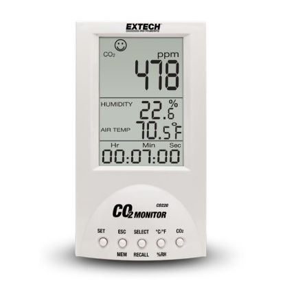 Extech CO220 bureaumodel binnenlucht kwaliteitsmeter