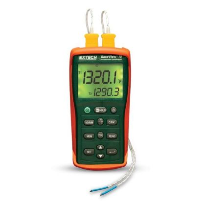 Extech EA15 tweekanaals thermokoppel temperatuurmeter met logfunctie