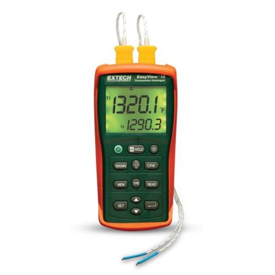 Extech EA15 tweekanaals thermokoppel temperatuurmeter met logfunctie
