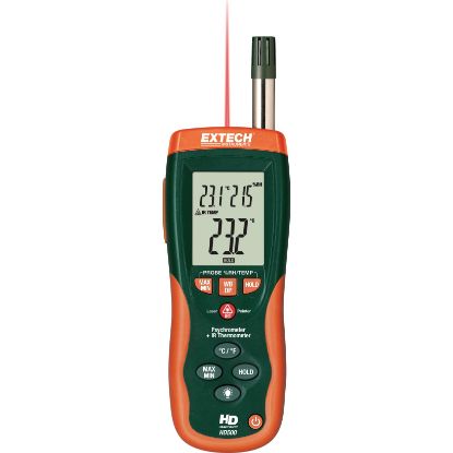 Extech HD500 psychrometer met IR Thermometer
