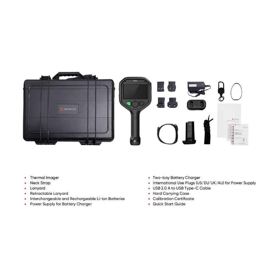 Hikmicro FT31 brandweer IR camera 384x288 pixels, 60Hz, IP67, -20°C tot 1200°C
