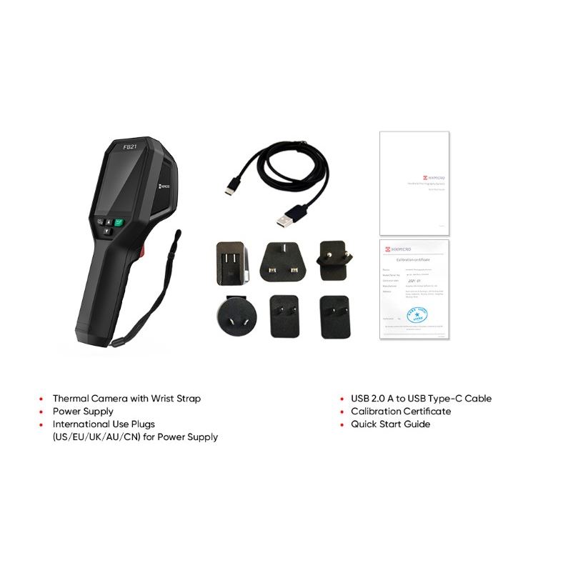 Hikmicro FB21 Brandweer IR camera 256x192 pixels, 25Hz, 2MP,  -20°C tot 550°C