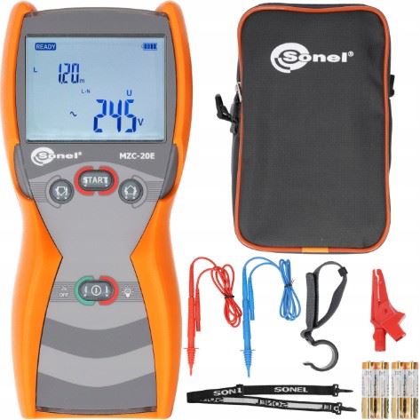 Sonel MZC20E impedantiemeter 2 polige methode 
