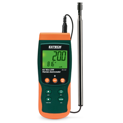Extech SDL350 Hot‑wire thermo‑anemometer met SD‑datalogger