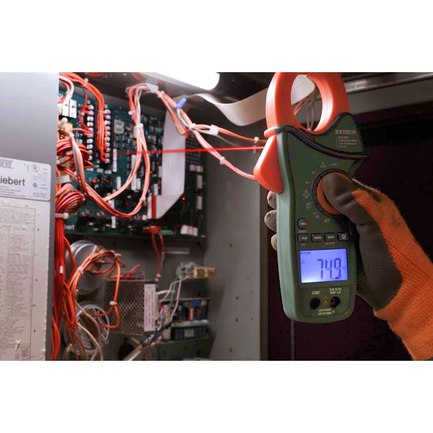 Extech EX840A True RMS 1000A  AC/DC stroomtang met IR-thermometer